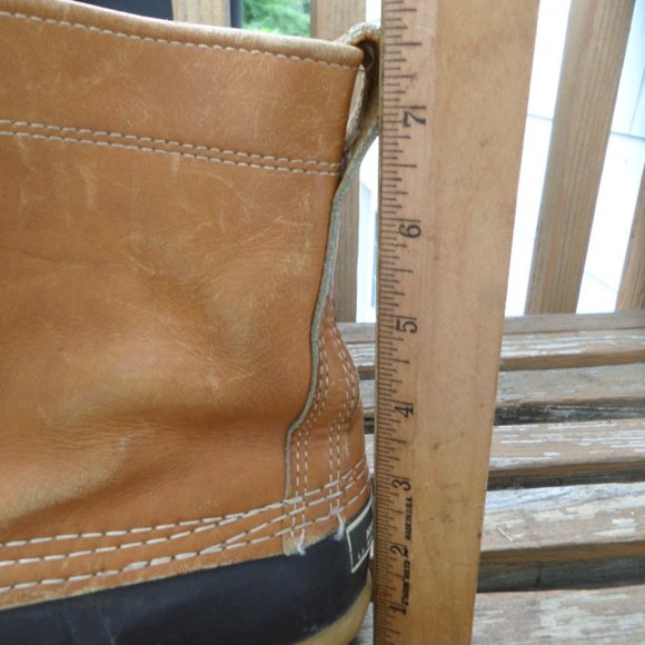 Vintage LL Bean Maine Hunting Boots Brown Leather size 8 Narrow - Picture 11 of 11